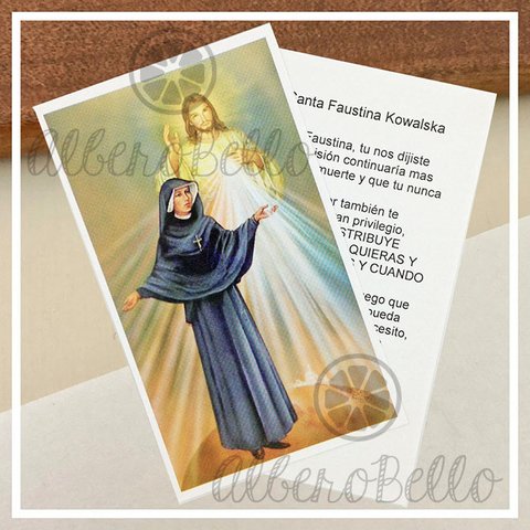 Estampas x10, x50, x100 - Santa Faustina Kowalska