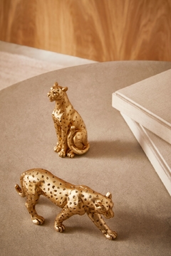 mini escultura leopardo em polirresina - comprar online