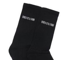 Disturb Signature Socks in Black - comprar online