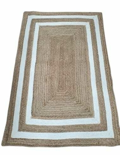 Alfombra Rectangular Yute white. 61071