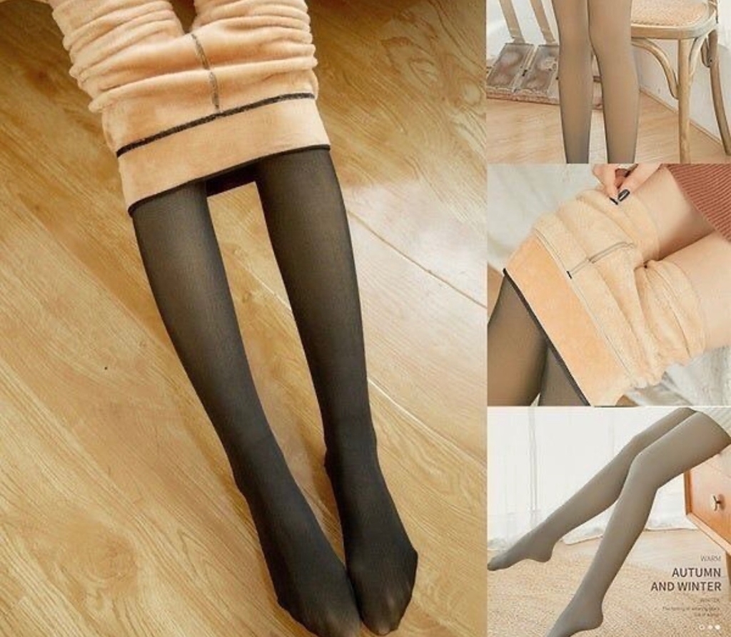 pantys medias con pie efecto piel color negro Talle unico