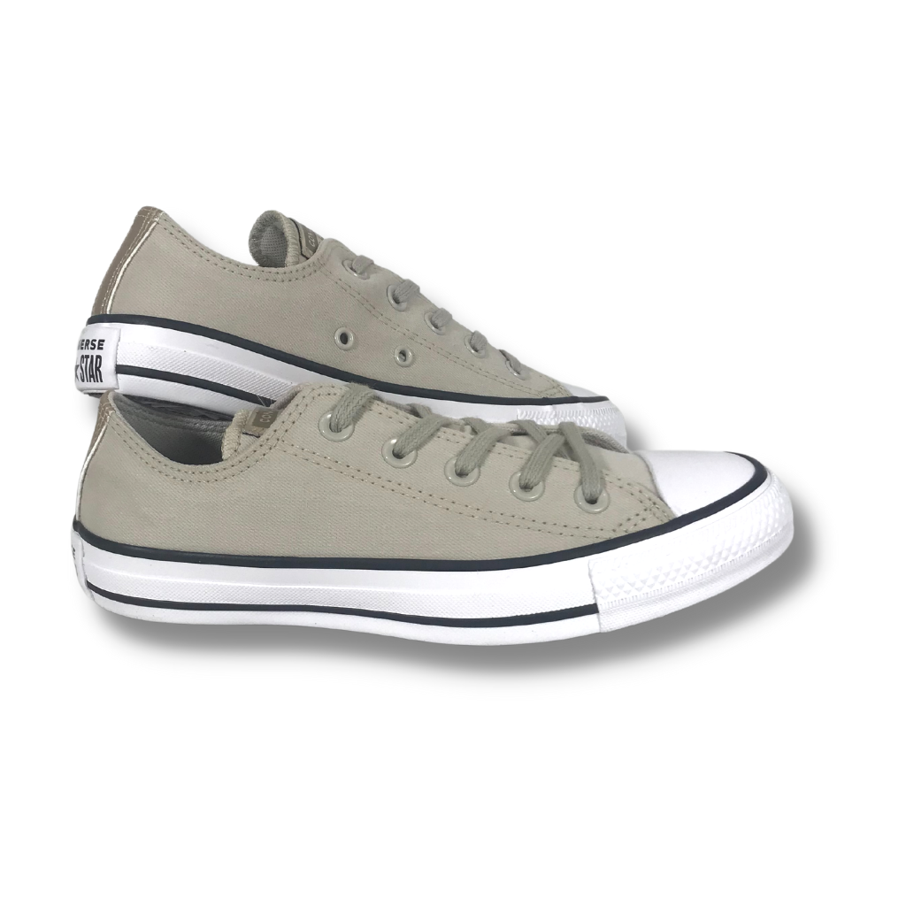 Tênis Converse All Star Chuck Taylor Ox Authentic Glam Bege