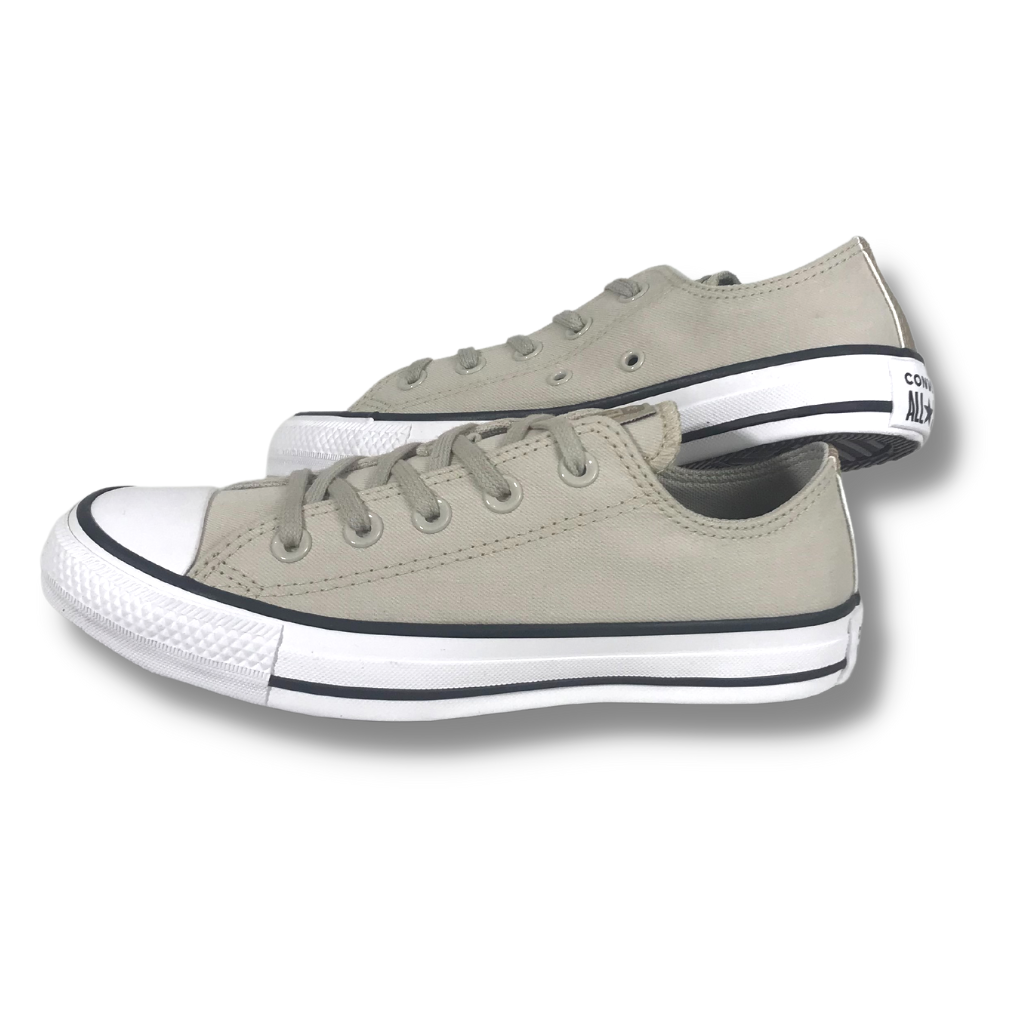 Tênis Converse Chuck Taylor All Star Ox Authentic Glam Bege Claro