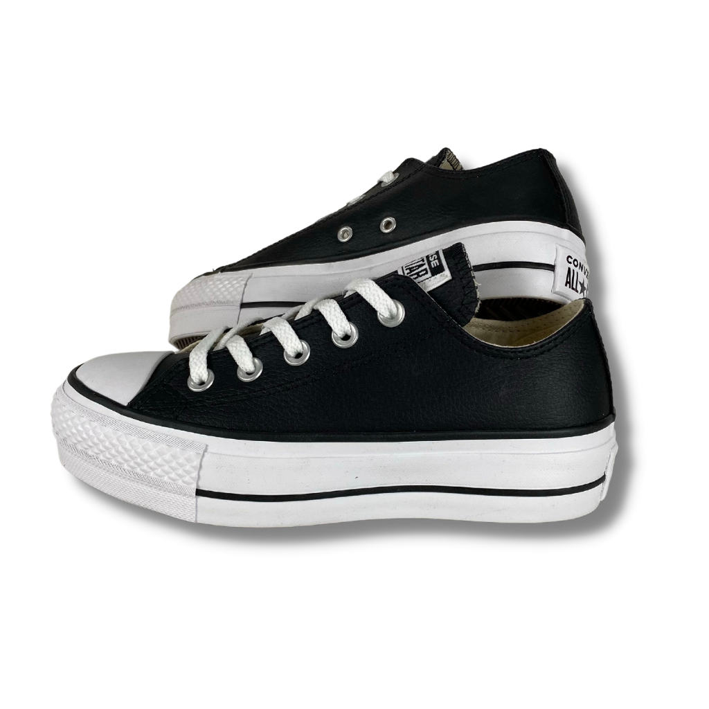 All Star Converse Platform Ox Preto e Branco