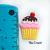 Aplique de silicone - Cupcake Cereja - 3,5 cm - 1 unid