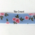 fita de cetim decorada cod FD 02 - fita floral azul