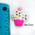 Aplique de silicone - Cupcake Pink - 3 cm - 1 unid
