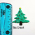 Aplique de silicone - Árvore de Natal - 4 cm - 1 unid