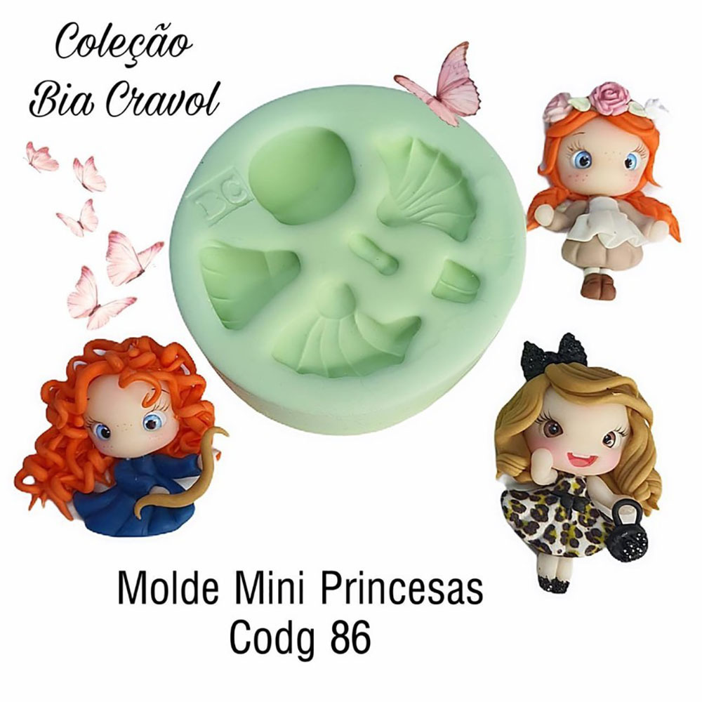 Molde Mini Princesas cod 86 - Apliques coleção Bia Cravol | Ateliê