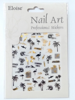 sticker negro y dorado - Valkiria Insumos Nails
