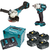 COMBO CHAVE DE IMPACTO DTW285 + ESMERILHADEIRA DGA504 + 4 BATERIAS + MALETA + CARREGADOR 220V - MAKITA