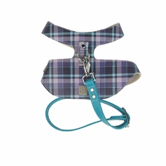 Kit Peitoral para Cachorro Style - Xadrez Tiffany - Aus Miaus