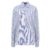 Camisa Listrada Oversized - Azul na internet