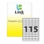 Etiqueta Link Ink-Jet & Laser A4 & Carta 1150 Un