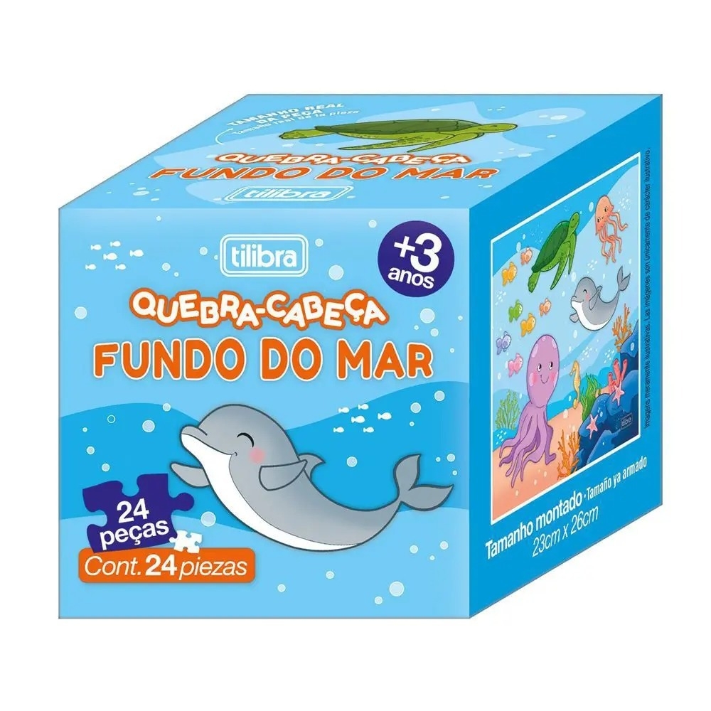 Kit 3 Quebra-cabeça Infantil para Presente 24 Peças Grandes