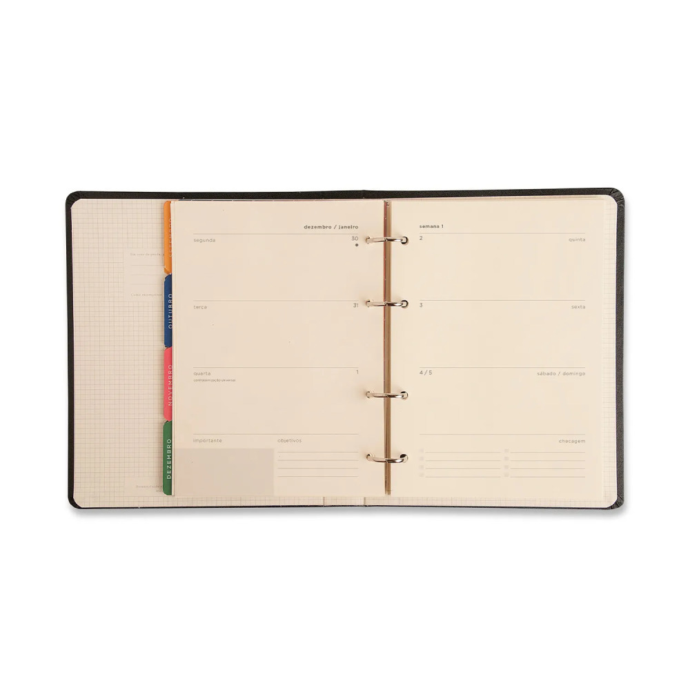 Planner Semanal Notas Argolado Cicero 2025 Bossa Nova Boemia A5