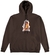 Jet gang flames brown hoodie