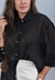 CAMISA CAOS CHIFFON COM NERVURAS - PRETO