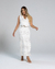 SAIA MIDI CAOS COM TACHAS - OFF WHITE