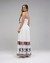 VESTIDO LONGO ALÇAS FINAS BORDADO TROPICAL - OFF WHITE - comprar online