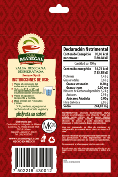 Salsa Deshidratada: Tomate y Chipotle (Caja 12 piezas) - comprar en línea