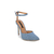 SCARPIN ANKLE STRAP SALTO ALTO FIVELA STRASS JEANS STONADO BRUCE E COURO VENETO INDIGO