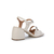 SANDÁLIA SALTO BLOCO FIVELA STRASS COURO VENETO OFF WHITE - comprar online