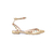 SAPATILHA SLINGBACK SPIKES RESINA COURO CRISTAL OURO