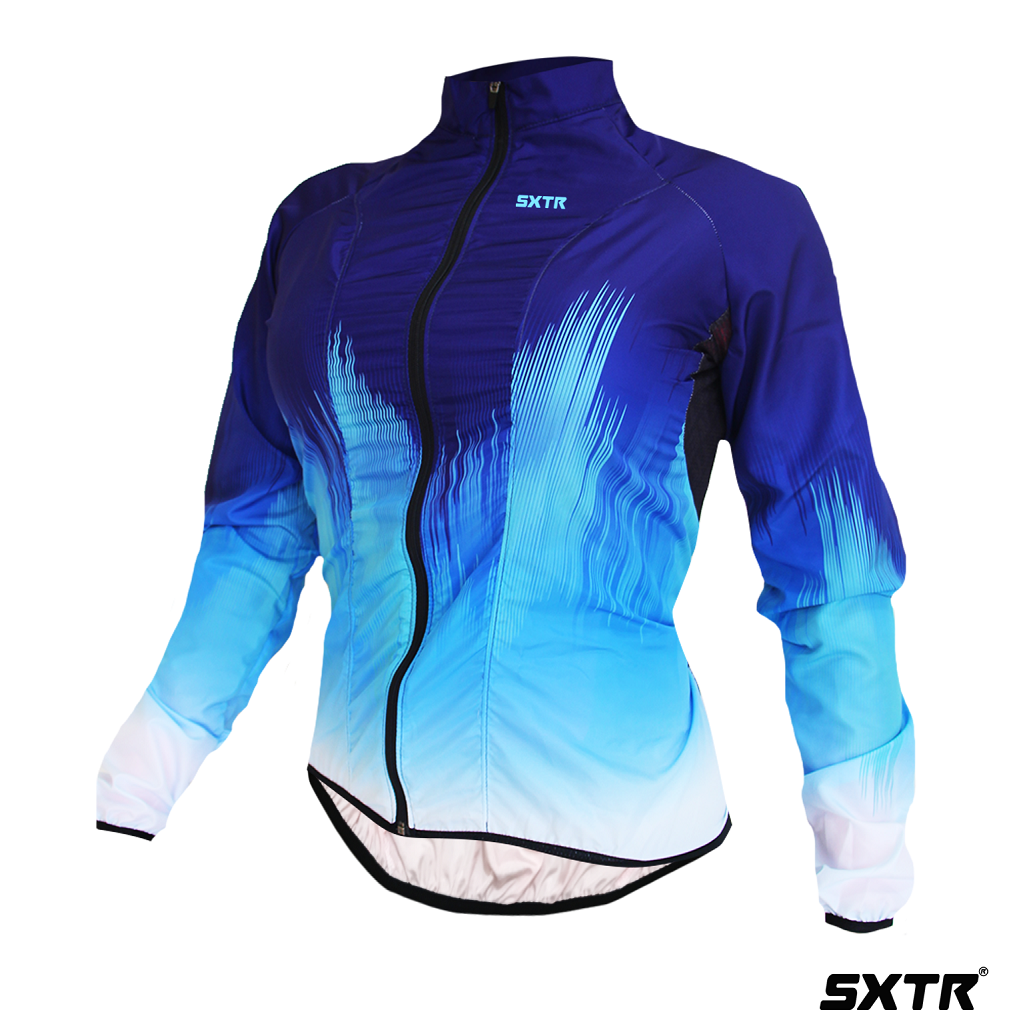 Jaqueta Corta Vento Ciclismo SXTR Active Feminina Sense Azul