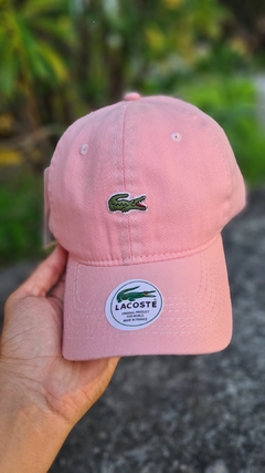 Boné Lacoste mini croc rosa na internet