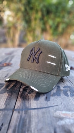 Boné NY Yankees destroyed verde militar - comprar online