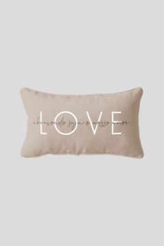 ALMOFADA EM VELUDO LOVE - RETANGULAR COM ENCHIMENTO - comprar online