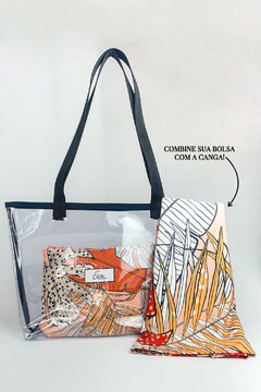 BOLSA FEMININA TRANSPARENTE PLASTICA ACOMPANHA NECESSAIRE ESTAMPA COSTELA DE ADÃO - comprar online