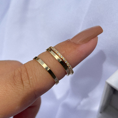 Aliança 2mm - Polida banhada a ouro18k - comprar online