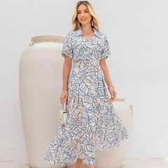 Vestido de Viscose estampado na internet