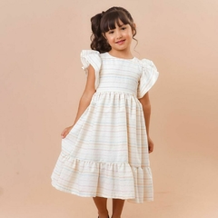 Vestido Midi infantil Listrado na internet