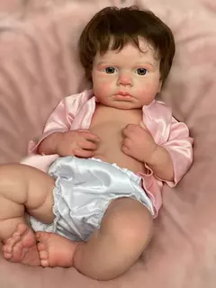 BEBÊ REBORN SILICONE SÓLIDO MAMA E FAZ XIXI