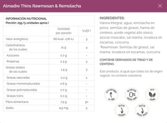 GALLETAS THIN RAWMESAN Y REMOLACHA 200 GR ALMADRE - comprar online