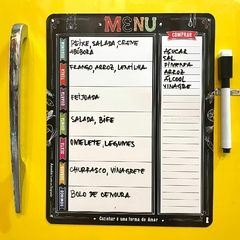 Planner Magnético Menu Cozinhar semanal - 24,5x19,5