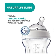 MAMADERA NATURAL CHICCO FEELING VIDRIO 150ml