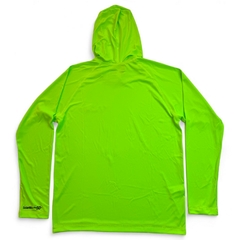 Remera técnica con capucha VERDE FLUOR - Roncas