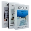 Kit 3 Caixa Livro Decorativo Porta Objetos Minimalista Grécia