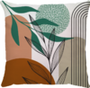Capa de Almofada Boho Folhagem Terracota e Verde
