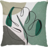 Capa de Almofada Boho Costela Verde e Bege