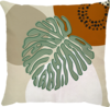Capa de Almofada Suede Costela Verde e Terracota