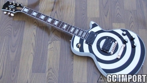 Guitarra Elétrica Les Paul Custom Zakk Wylde Bullseye Branca Replica