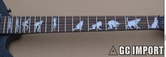 Guitarra ESP JH-2 Explorer Black Diamond Plate James Hetfield Replica Chinesa na internet