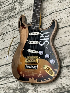 Guitarra Elétrica Stratocaster SRV Signature Steve Ray Vaughan Aged Replica Chinesa