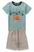Conjunto Infantil Menino - Camiseta em Meia Malha e Bermuda em Moletinho - 10