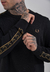 T-SHIRT MANGA LONGA FRED PERRY TAPED LONG SLEEVE TEE - PRETO/DOURADO - comprar online